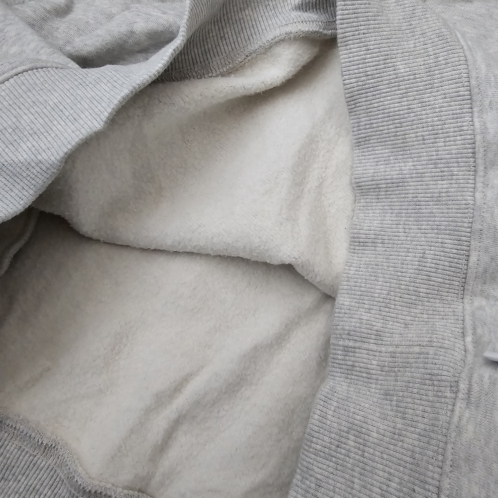 Le Bon Shoppe Noah Zip Henley Sweatshirt Heather Grey Small - Picture 4 of 5